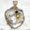 Miniatura: Large Drusy Quartz Agate Pendant, Wire Wrapped, Vintage Han