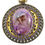 Thumbnail: Lavender Angel Cameo Necklace and Earring Set, Violet Rhinestones