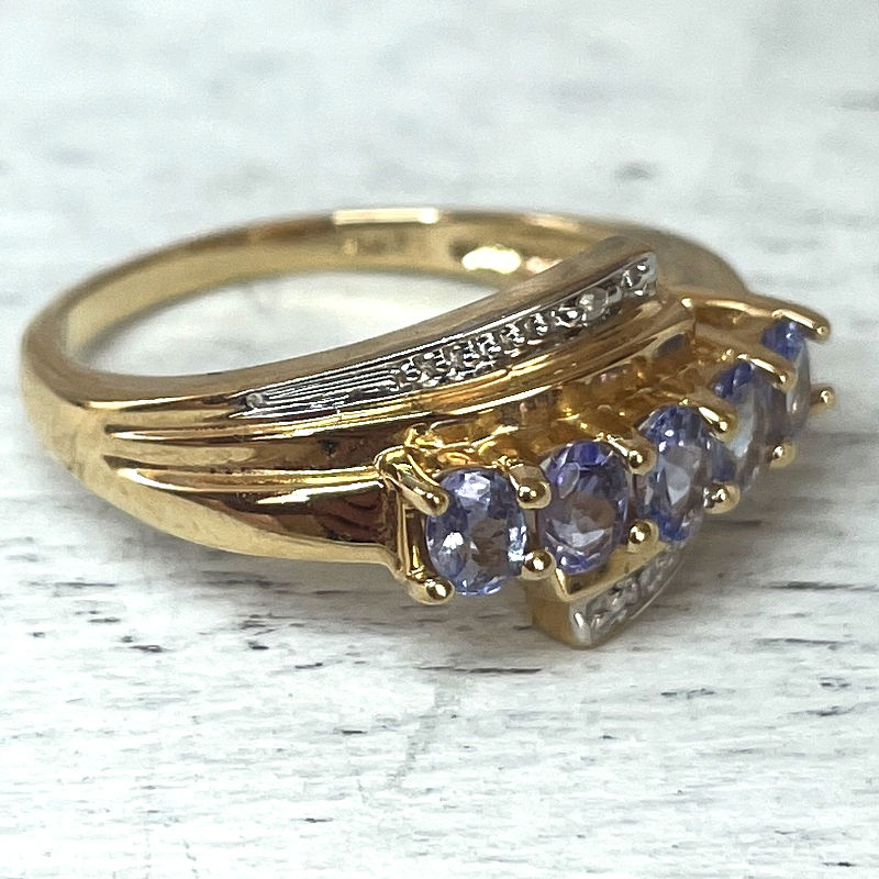 Thumbnail: Vintage 14k Gold Tanzanite Ring, Estate Jewelry