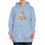 Miniatura: Artistic Shabby Snowman Hoodie Sweatshirt w/ Pockets Winter Fall Art Apparel 