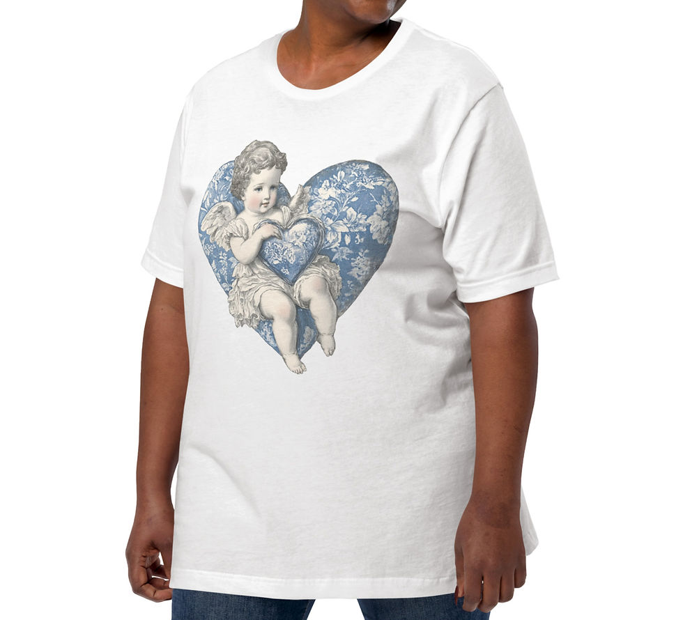 Thumbnail: Shabby Chic Cherub T-Shirt Artistic French Victorian Angel Wearable Art Gift
