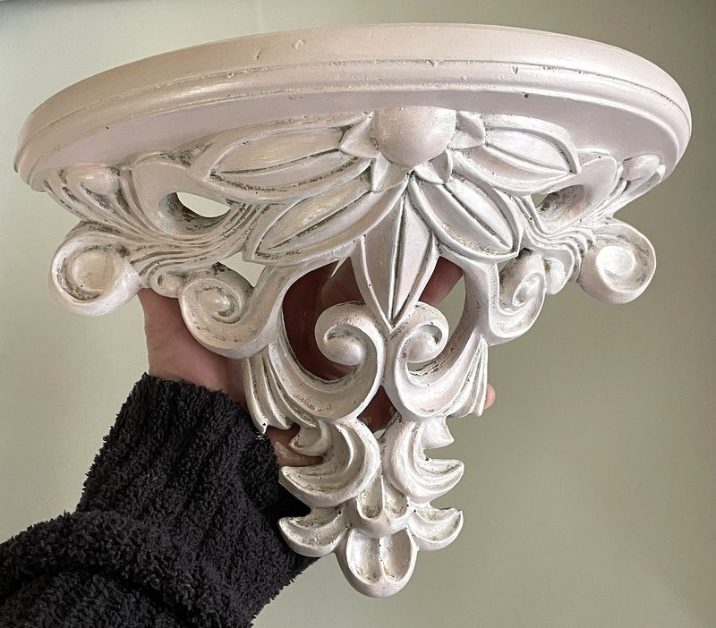 Thumbnail: Vintage Blush Pink Shabby Glam Wall Shelf French Country Victorian Style