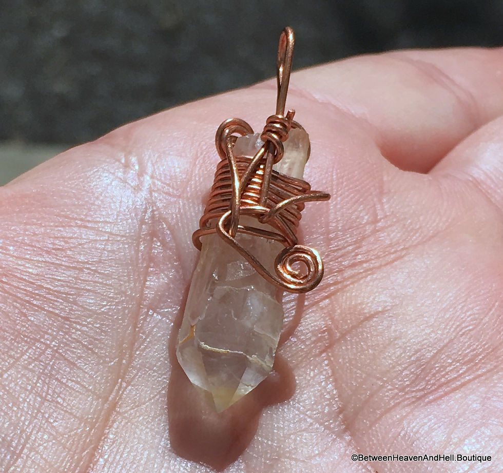 Thumbnail: Handcrafted Wire Wrapped Scepter Quartz Pendant, Reiki Infused, healing energy