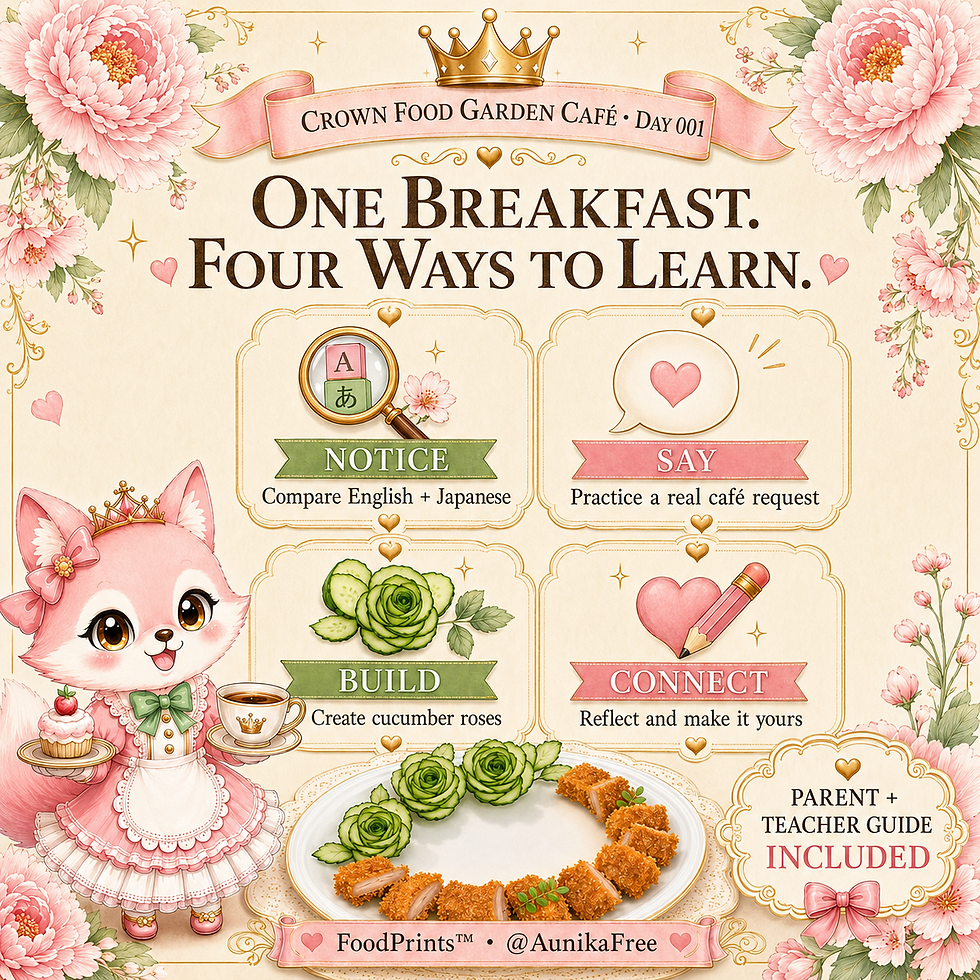 תמונה ממוזערת: Cucumber Rose Plate | Beginner Japanese Workbook for Kids & Adults 5-Pages