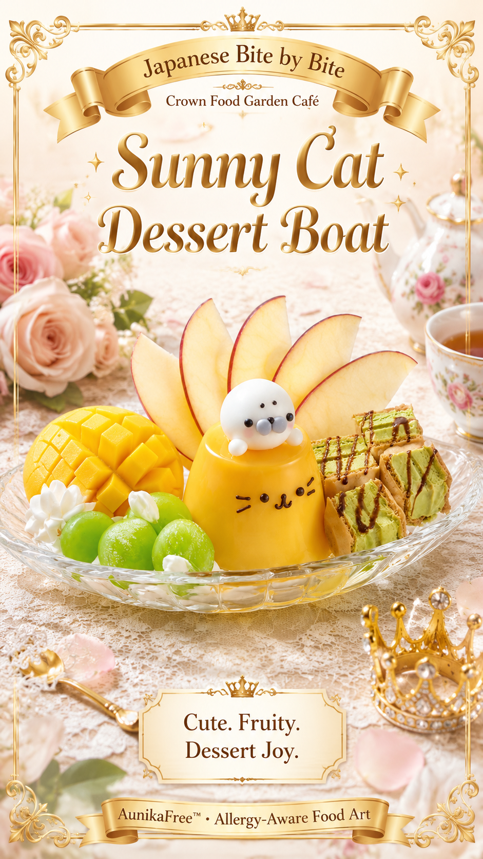 DAY 45 SUNNY CAT DESSERT BOAT | Beginner Japanese
