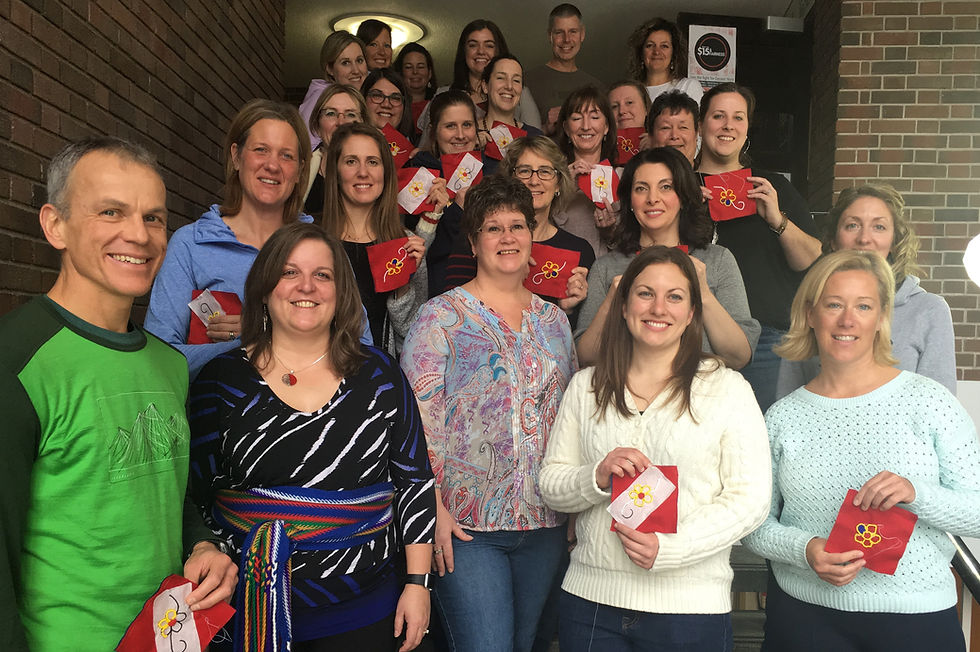 MNO Grand River Métis Council teach beading to Wellington Catholic School Board teachers