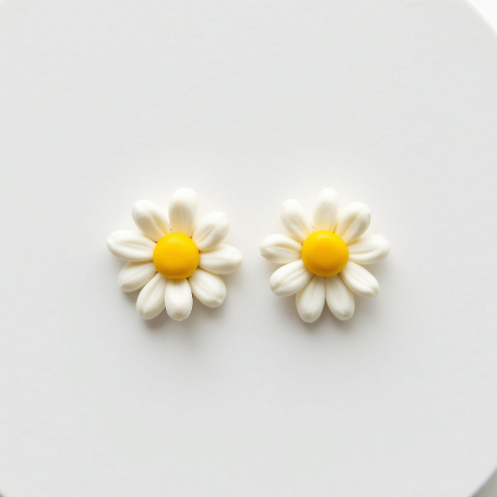 Clay Daisy Earrings