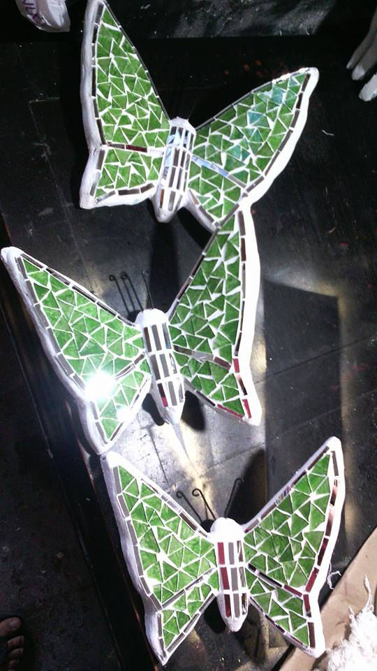 Miniatura: Juego de Mariposas de Vidrio para Decoración
