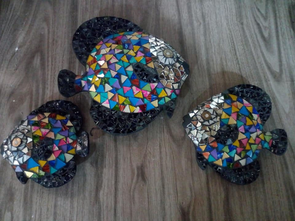 Miniatura: Juego de Peces de Vidrio para Decoración