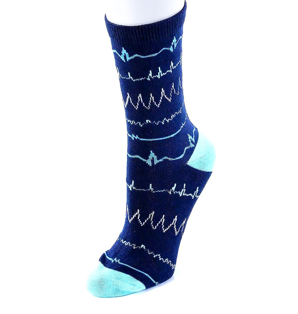 Thumbnail: Cardiac "Rhythm Strip" Socks