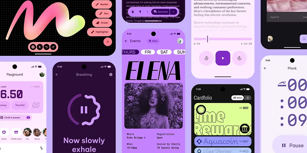 ejemplo de layout de material design