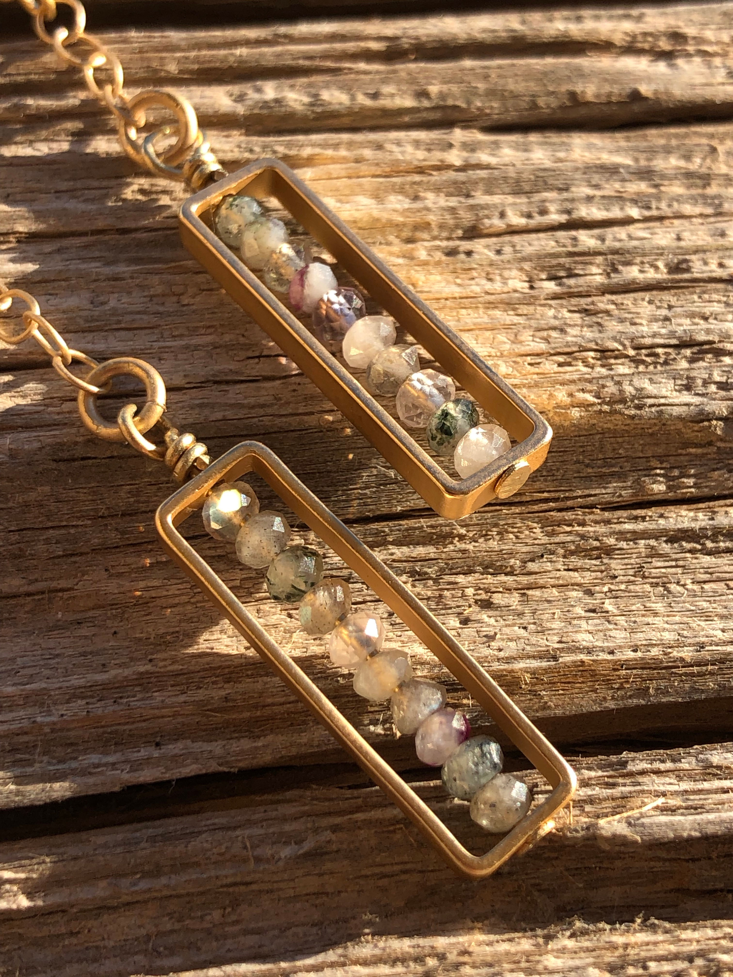 Opalescent or Mystery Quartz Earrings