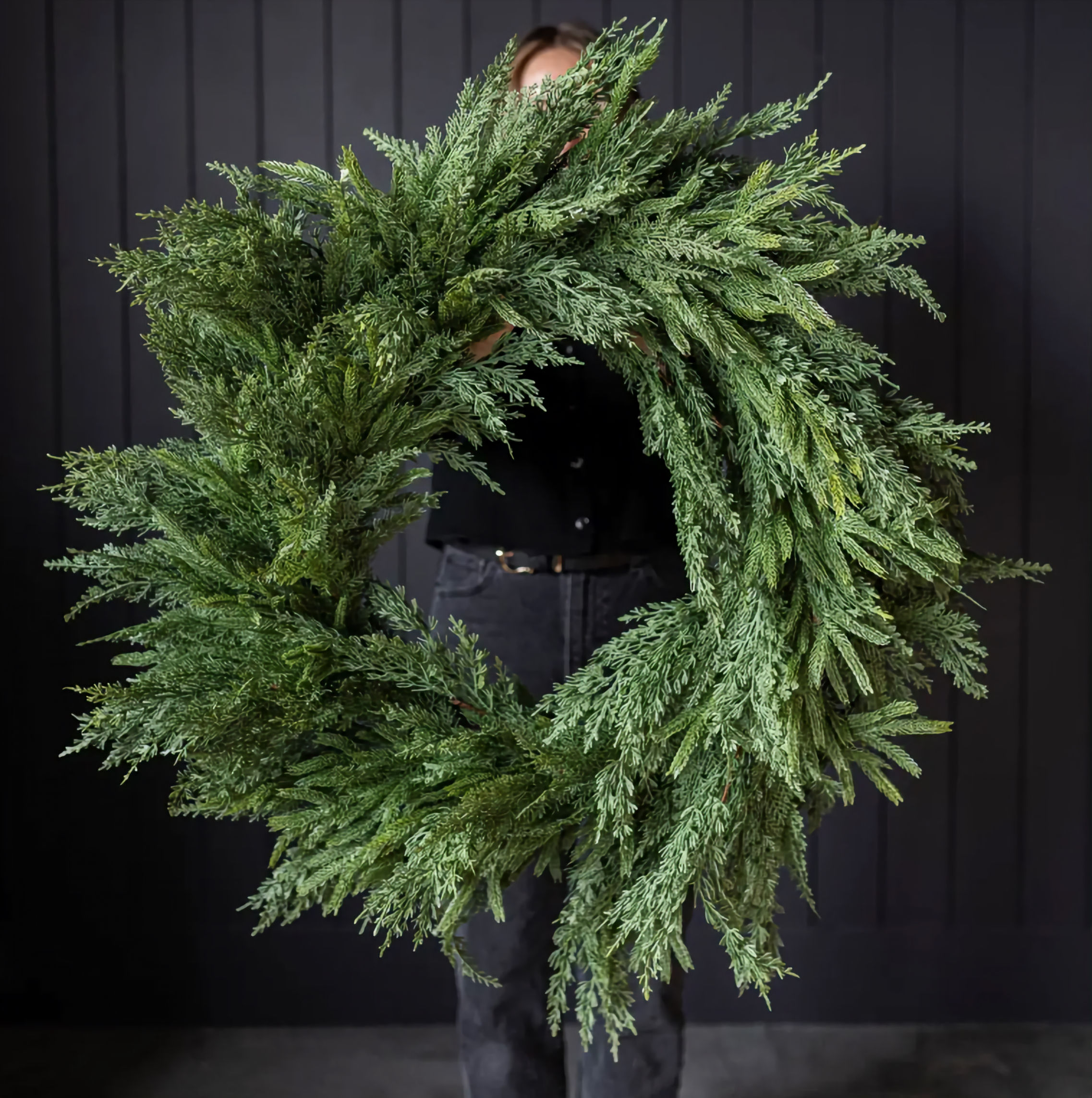 Norfolk & Cypress Mixed Real Touch Wreath - 34"