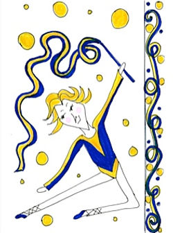 Ribbon Gymnast White