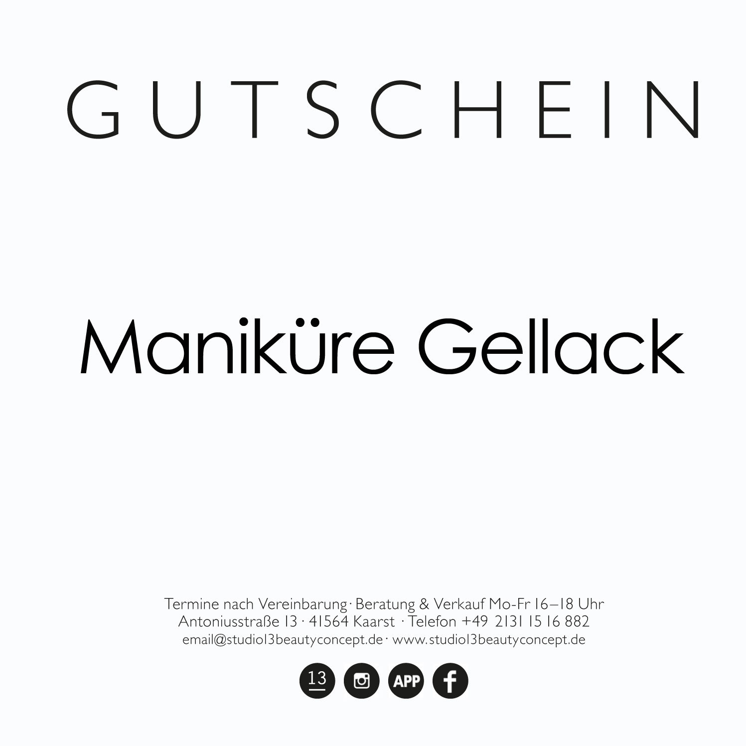 GUTSCHEIN Maniküre mit Gellack (Shellac)