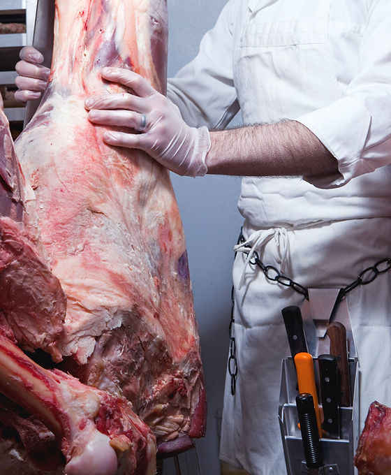 Butcher Hanging Beef