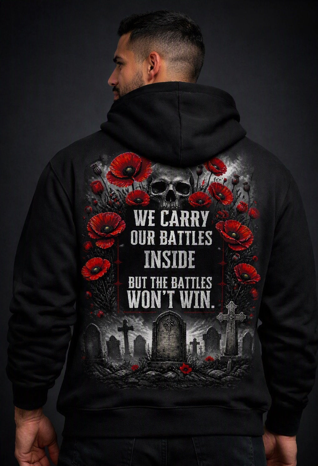 Fortitude The Battle Won't Win Hoodie — Black