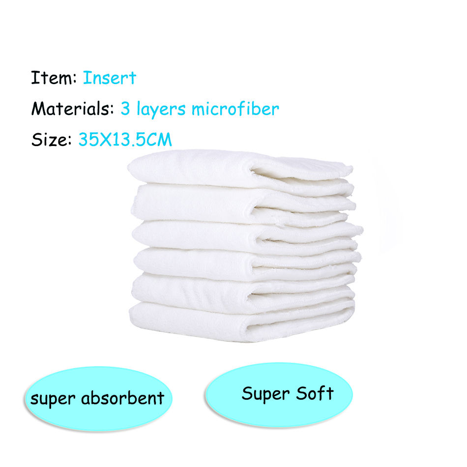 Miniatura: HappyFlute 4Pcs/Set 3-15kg Pocket Diaper EOC-Friendly Washable&Reusable Absorben