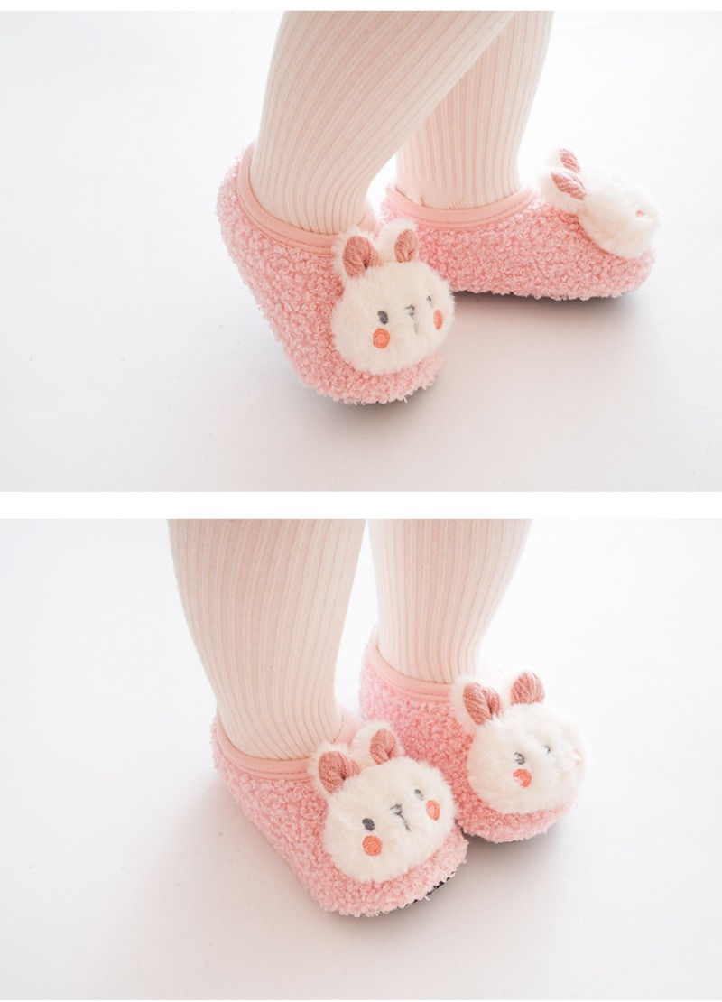 Thumbnail: Cartoon Rabbit Baby Floor Socks Kids Plush Slippers Toddler Warm Shoes Children 