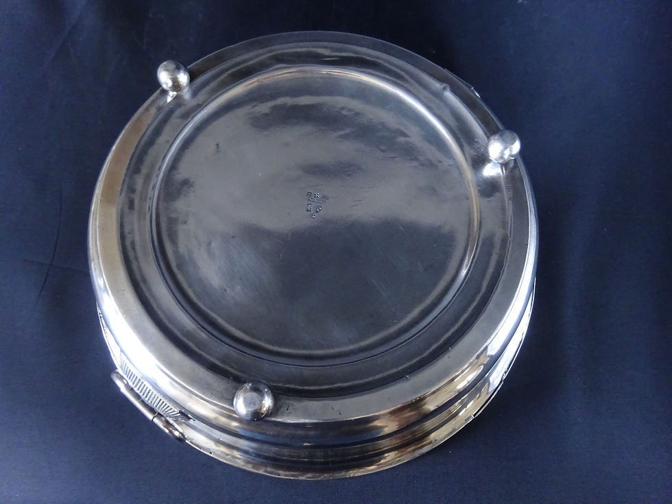 Miniature : Chauffe-plats en métal argenté
