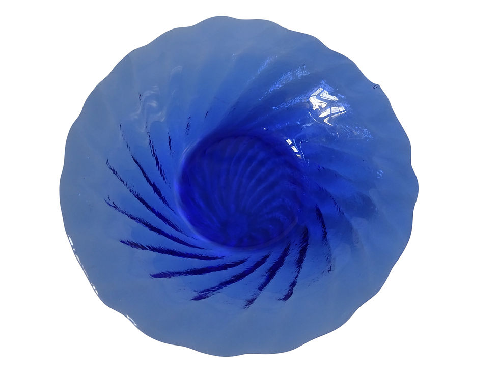 Miniature : 2 coupes en verre bleu