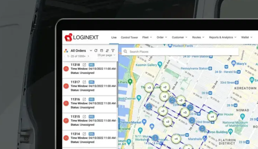 LogiNext dashboard