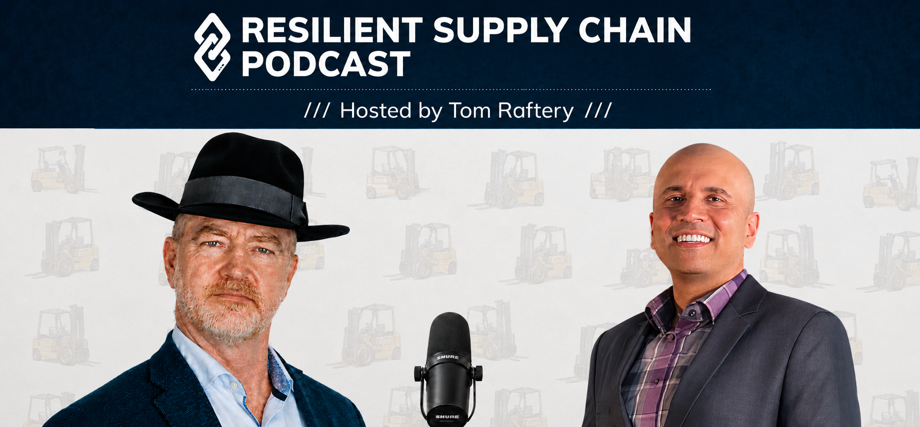Tom Raftery, host of the Resilient Supply Chain Podcast, with Hiten Sonpal, CEO of RISE Robotics