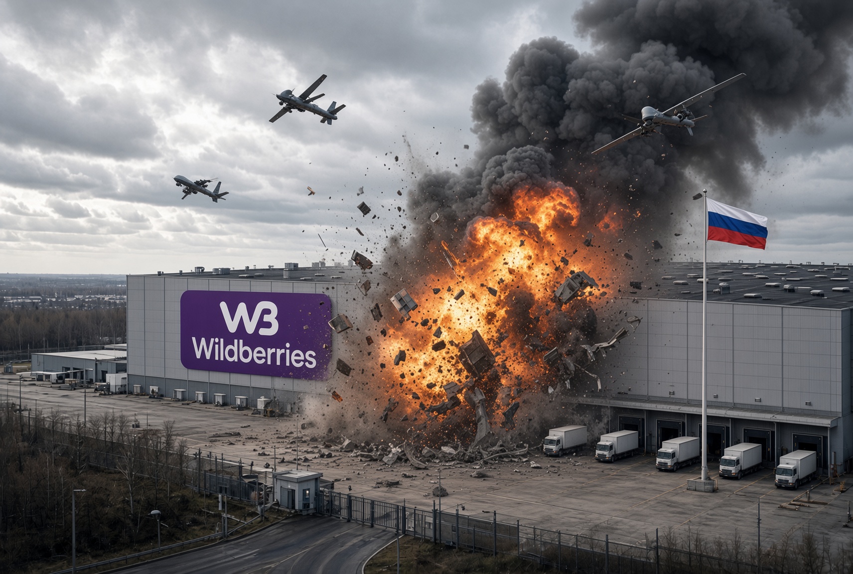 At least 23 of Wildberries’ 30 logistics complexes have reportedly been struck