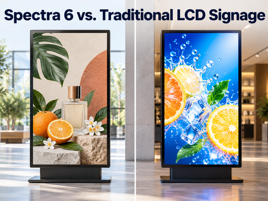 Spectra 6 vs traditional LCD signage