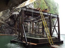 Falsework at Lake Cushman Dam