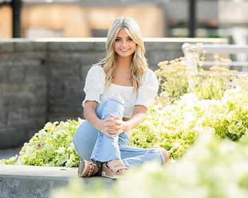 High school senior photoshoot downtown denver millennium bridge