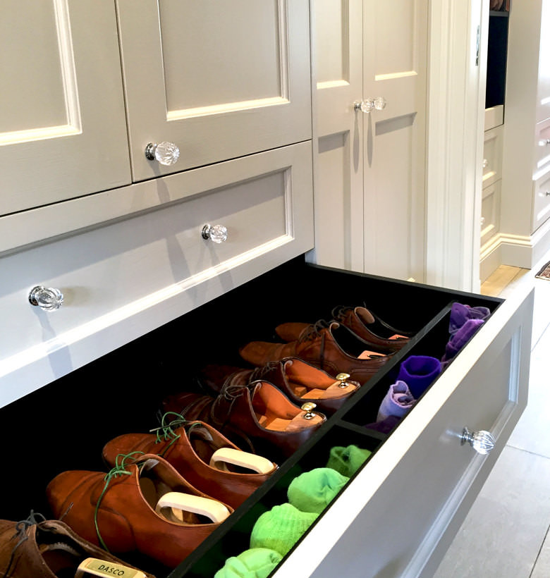 Shoes and socks have their own drawer