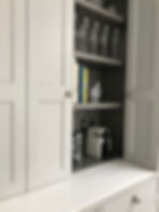 Designer kitchen workstation keeps area clutter-free at this home in Fulham, West London, designed by Catherine Wilman Interiors