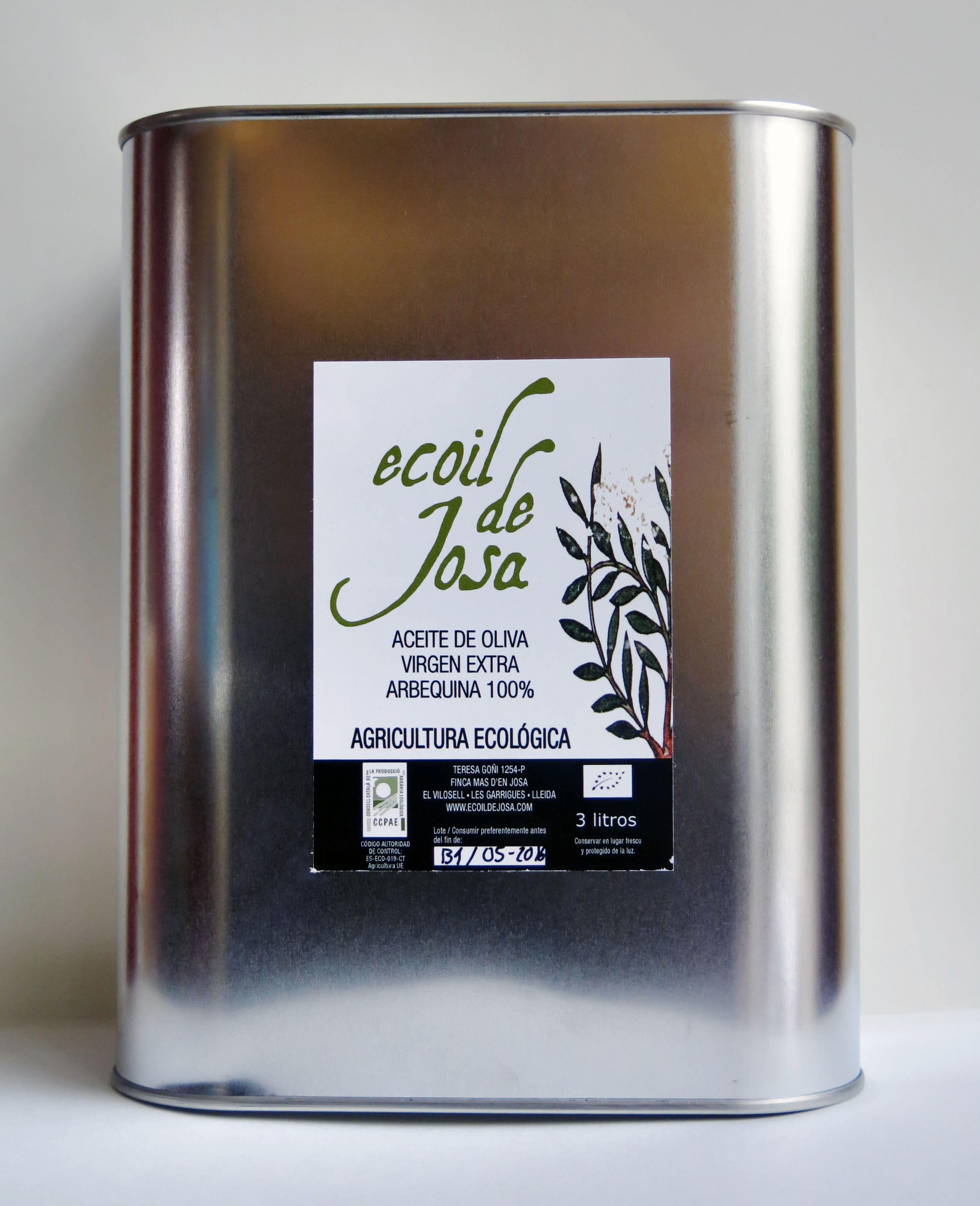 Ecoil de Josa, three-liter can