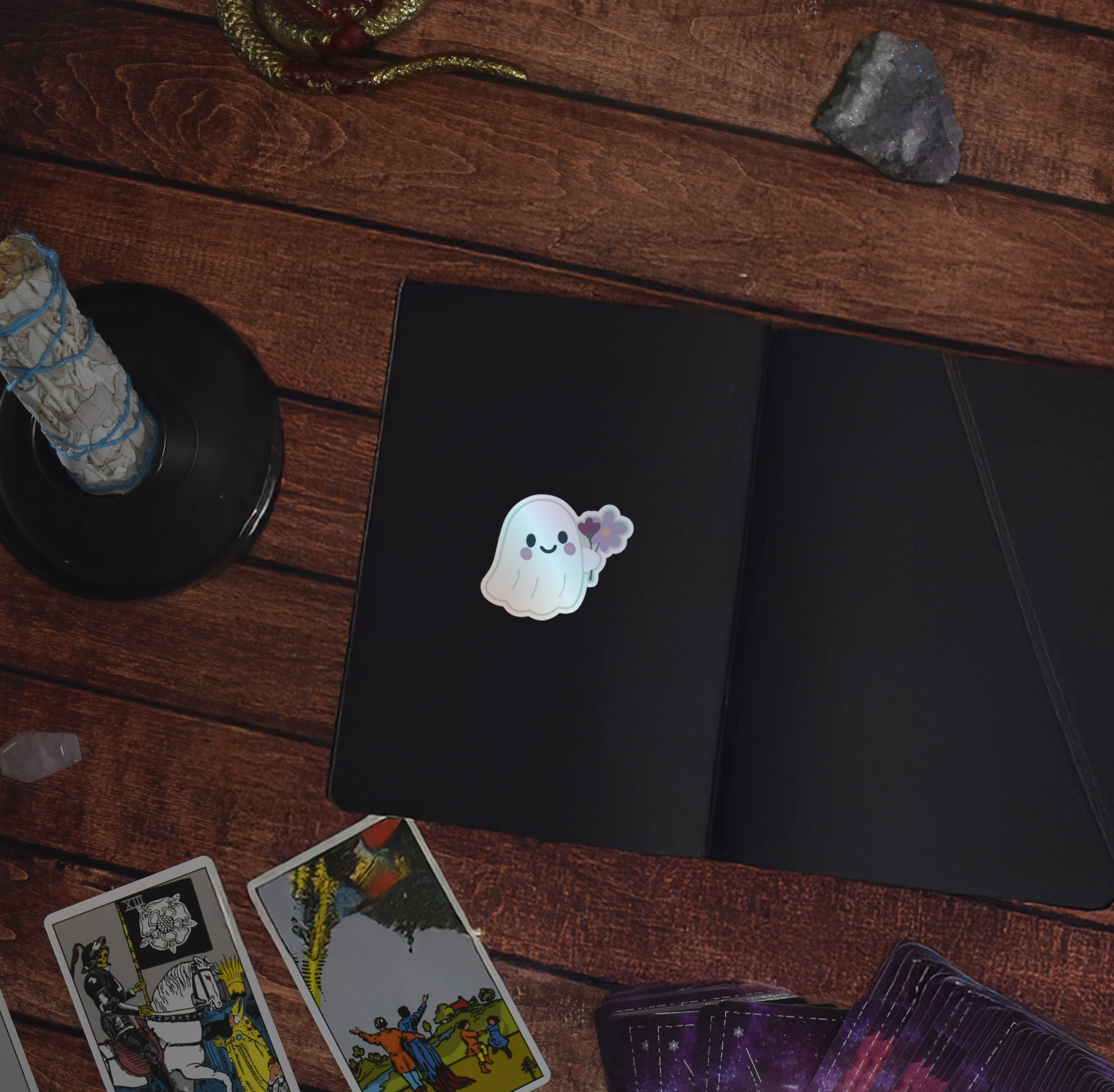Garden Ghost Holographic Sticker