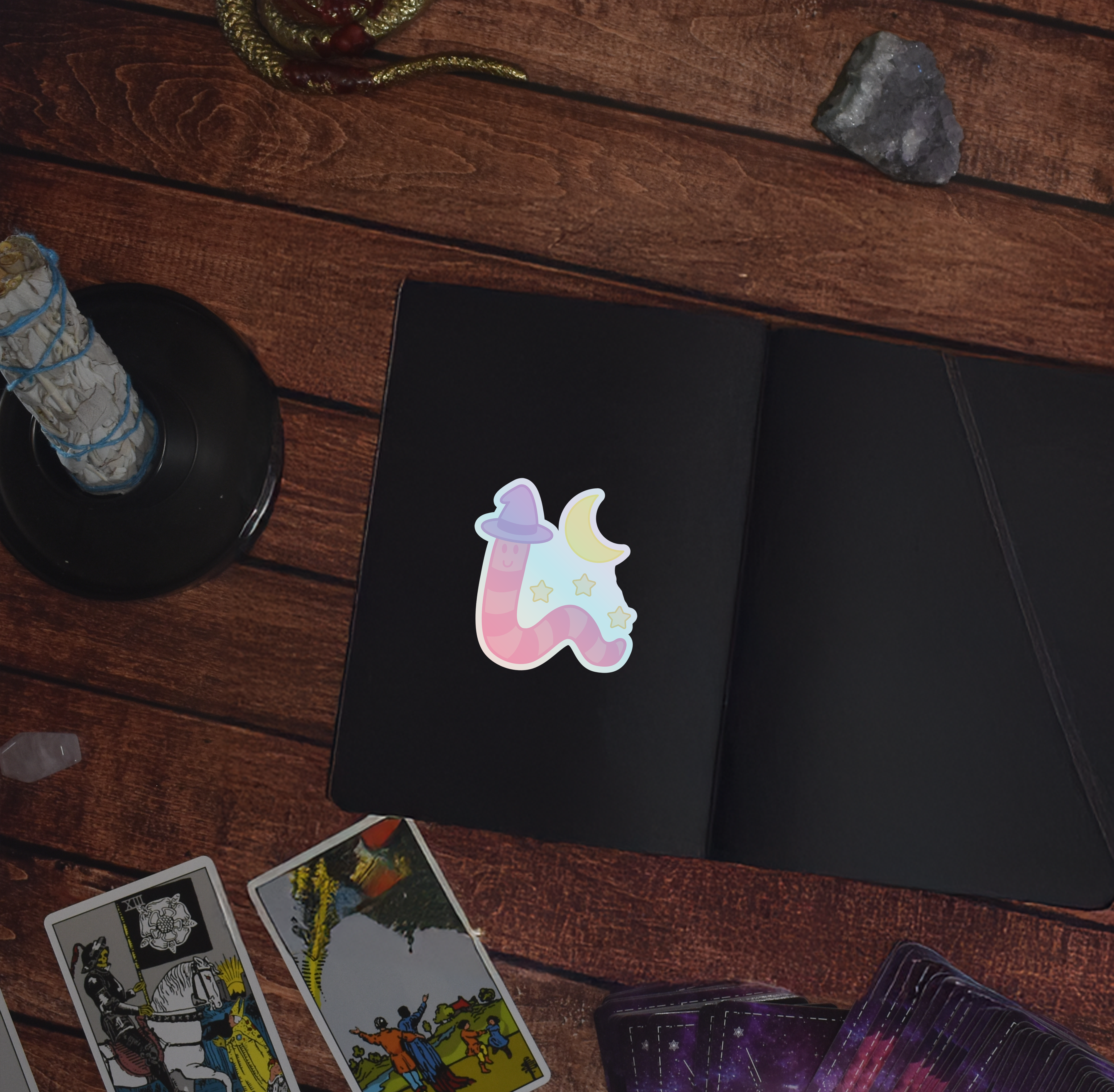 Worm Moon Holographic Sticker
