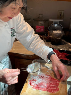 牛ごぼう八幡巻 下準備