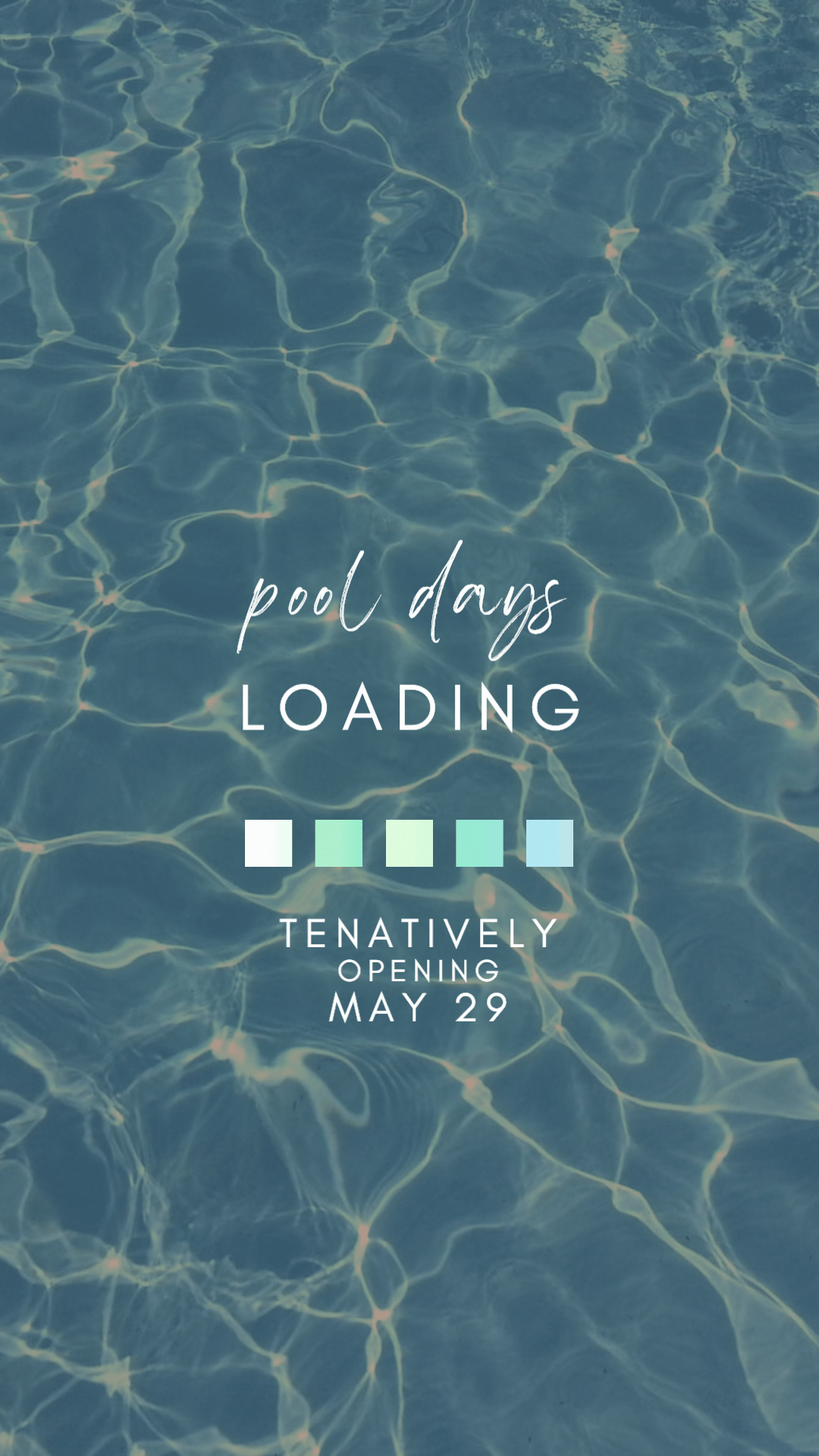 Turquoise Blue Pool Days Loading Instagram Reels Mobile Video  .gif