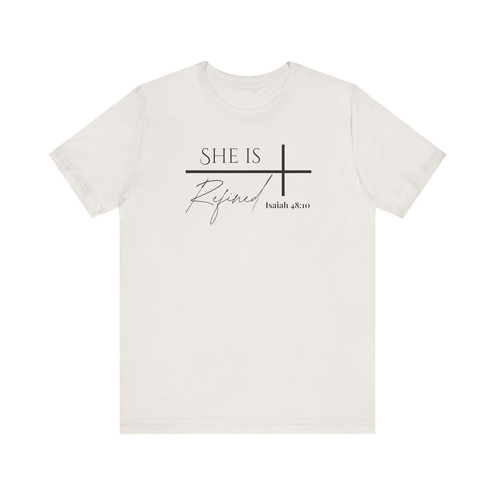Thumbnail: She is Refined Unisex Christian Tee