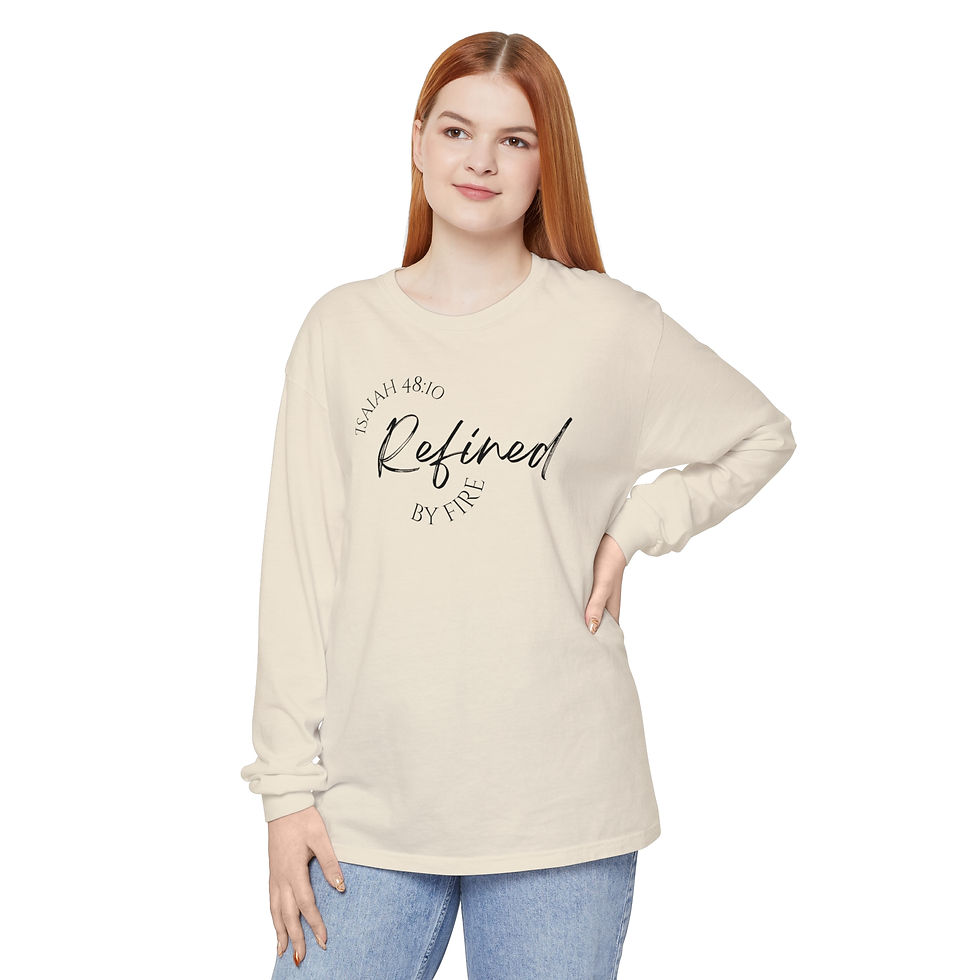 Thumbnail: Unisex Garment-dyed Long Sleeve T-Shirt