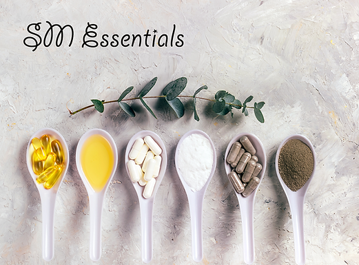 Essentials Course spoons with skincare ingredients