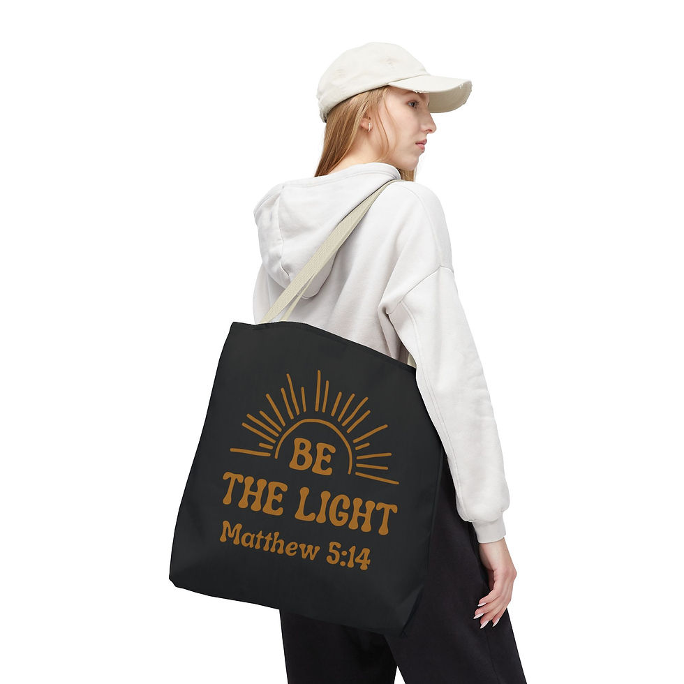 Thumbnail: Be The Light Tote Bag - Black