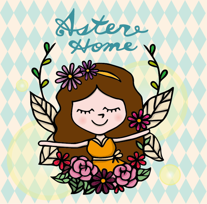 ☛ 插畫設計|Aster Home FB大頭照