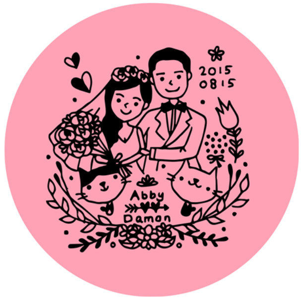 ☛ 婚禮設計|Abby & Damon 婚禮LOGO