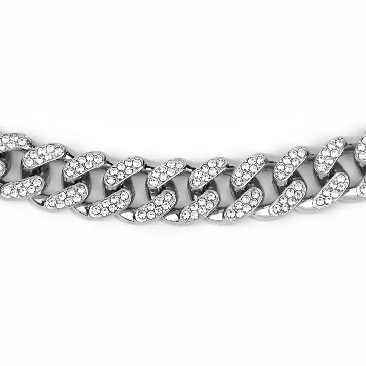 Thumbnail: Silver and Diamond Chain W12MM x L24in