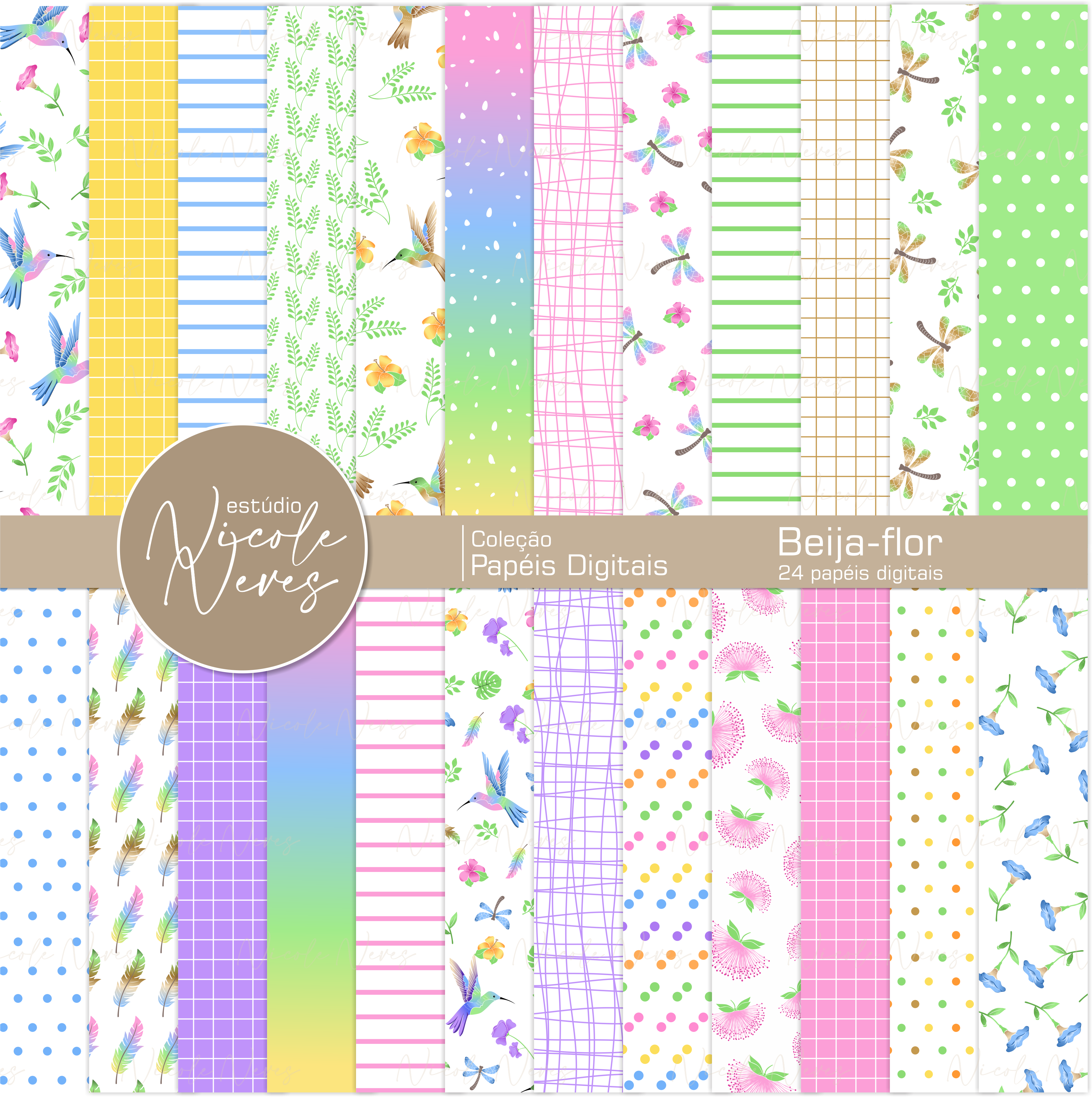 BEIJA FLOR - PAPÉIS DIGITAIS