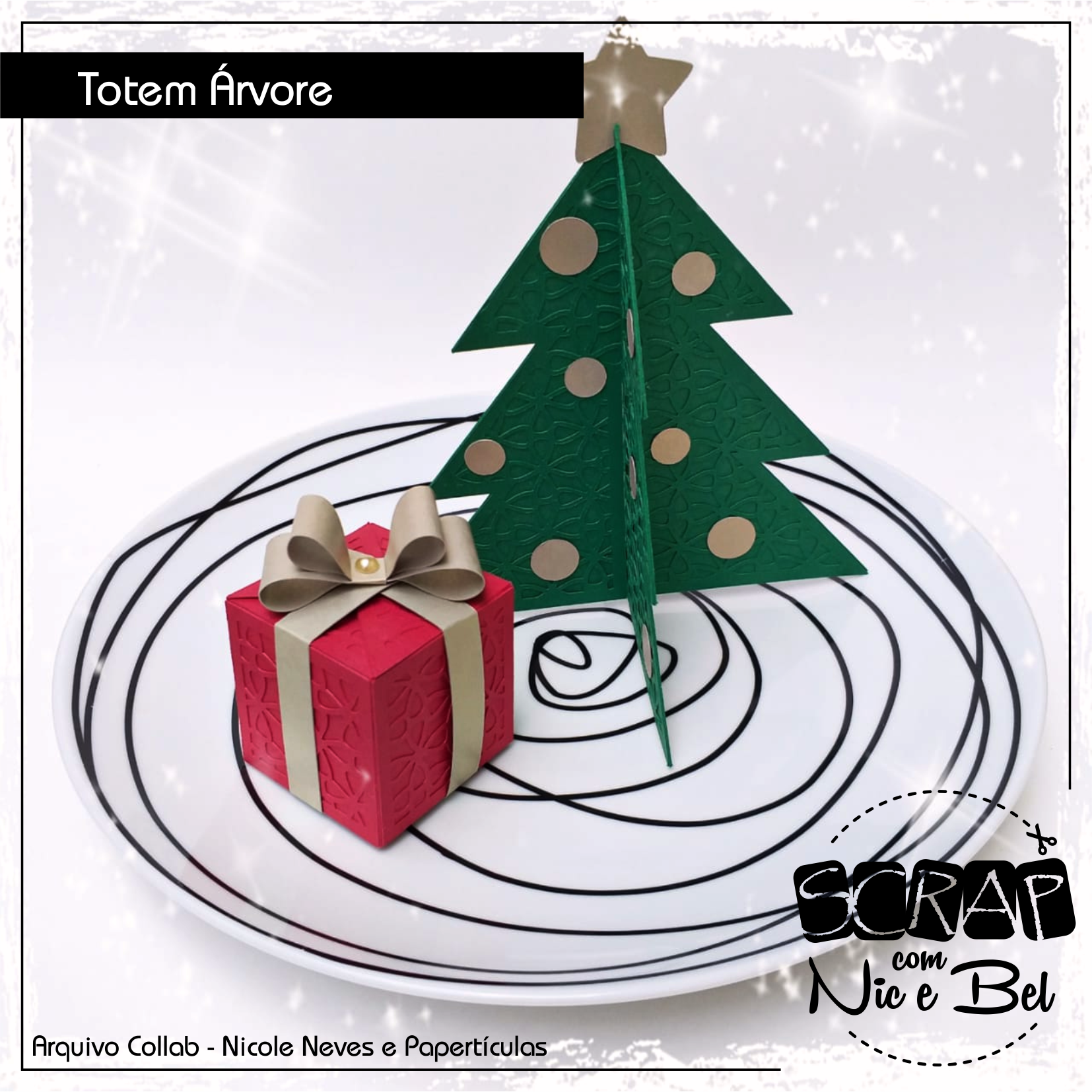 TOTEM ÁRVORE NATAL CLÁSSICO - PRINTABLE