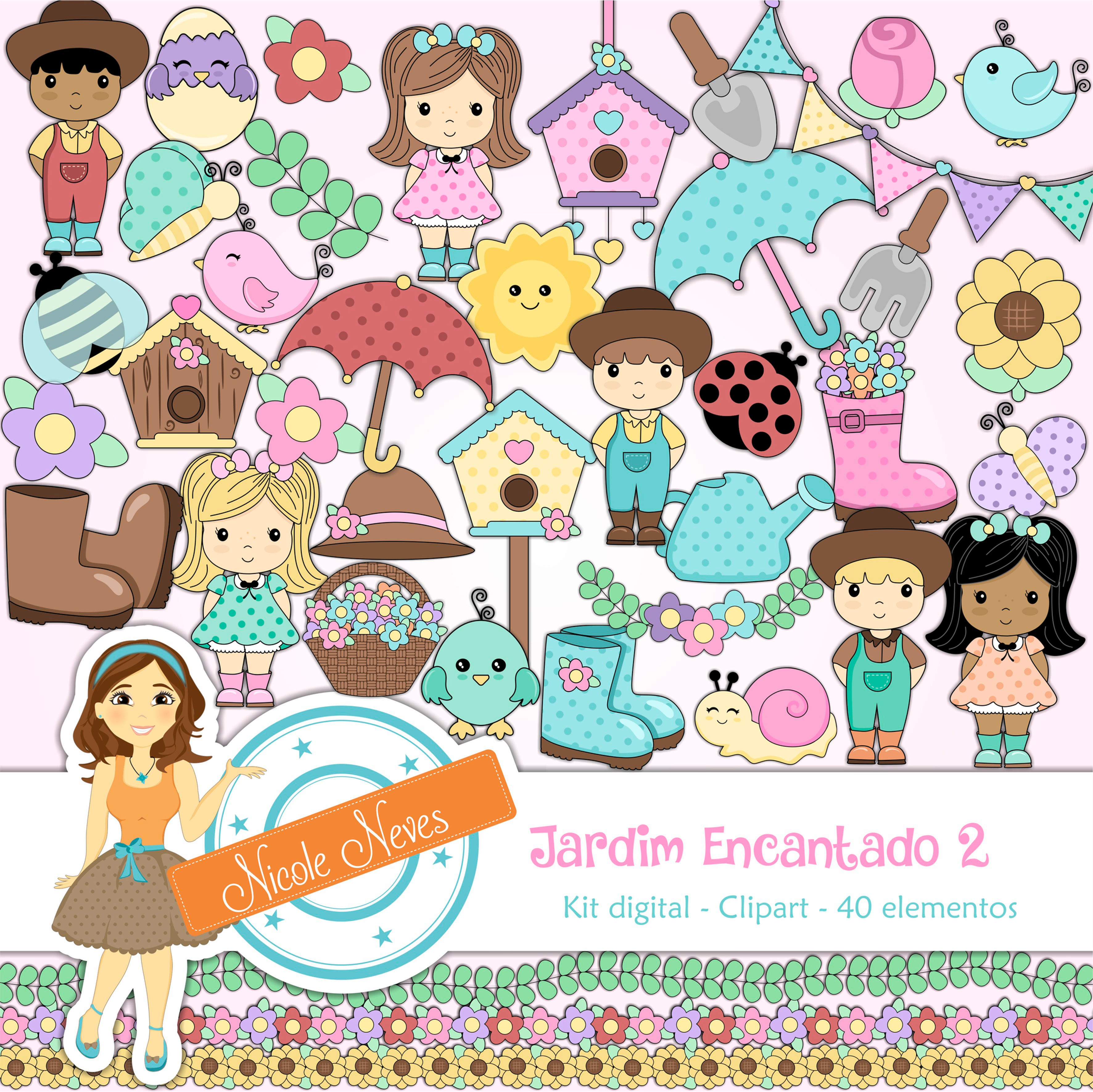 JARDIM ENCANTADO 2 - CLIPART