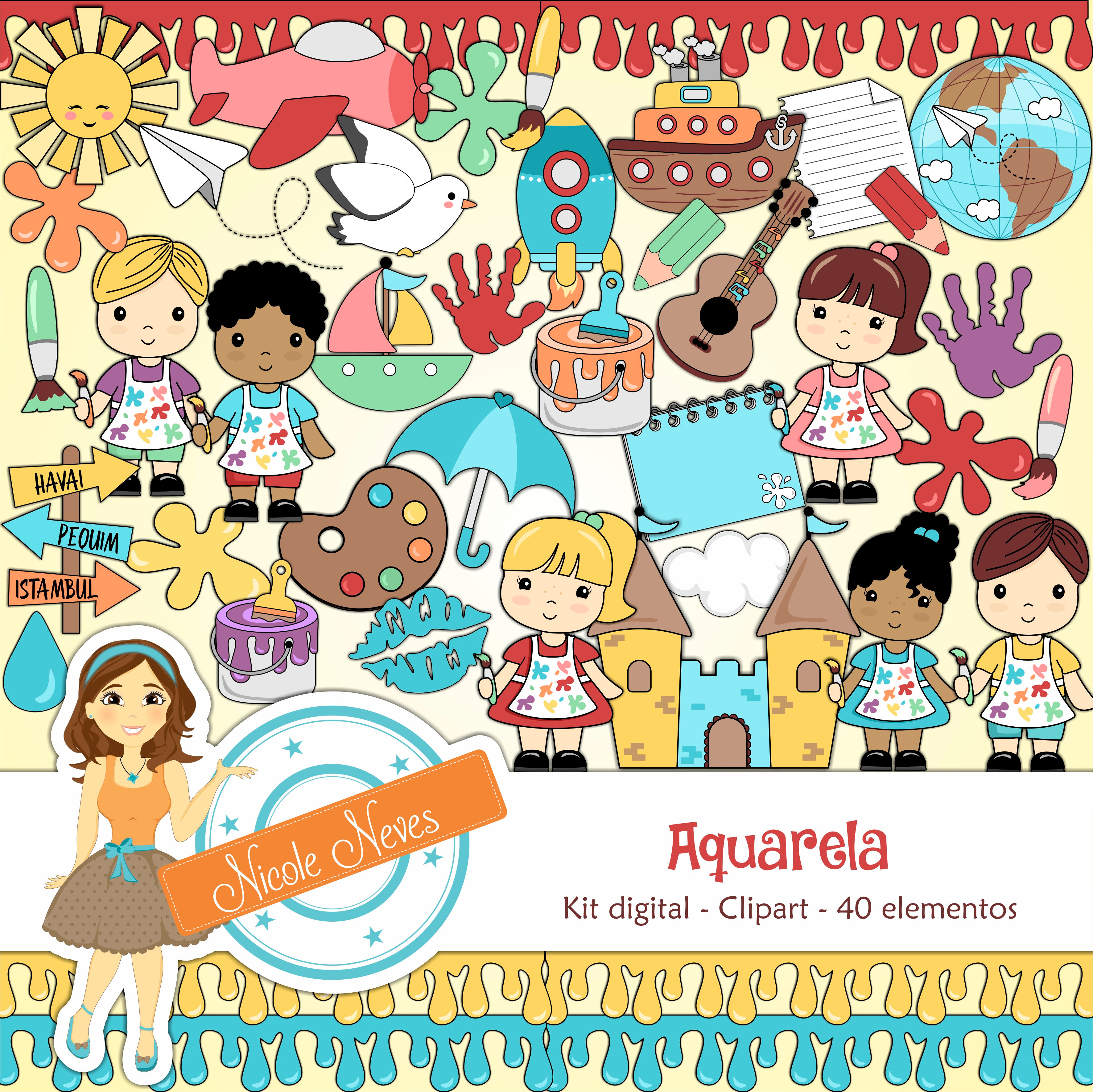 AQUARELA - CLIPART