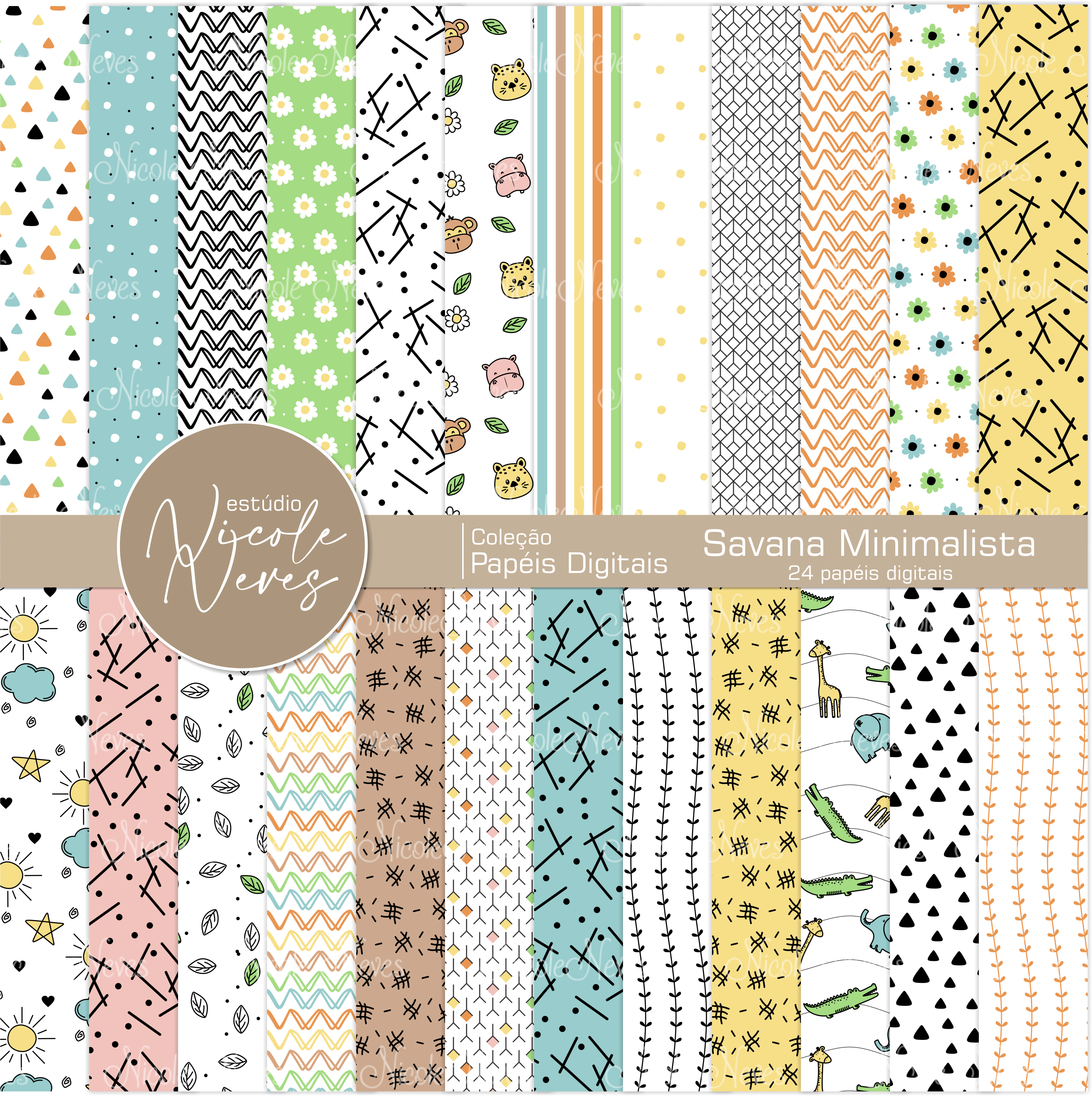 SAVANA MINIMALISTA - PAPÉIS DIGITAIS